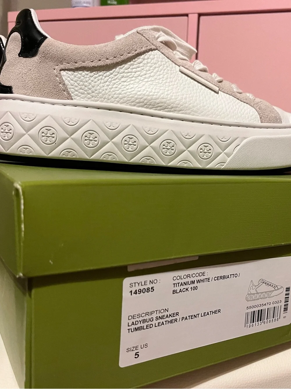 Tory Burch White and Light Beige Women  Sneakers